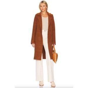 L'ACADEMIE London Long Cardigan Coat - Camel Color - Large